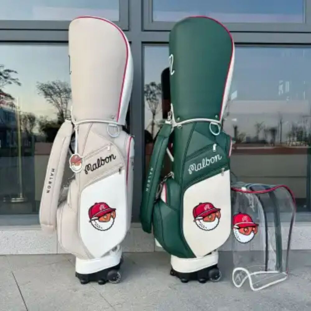 MALBON Golf Bag Stand Bag Waterproof with Wheels Unisex 2 Colors Available